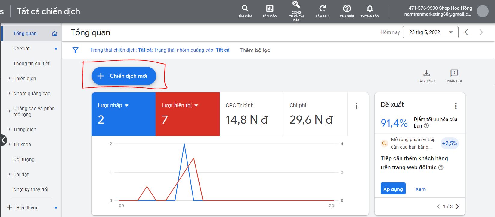 Hướng dẫn setup chiến dịch quảng cáo google ads cho người mới