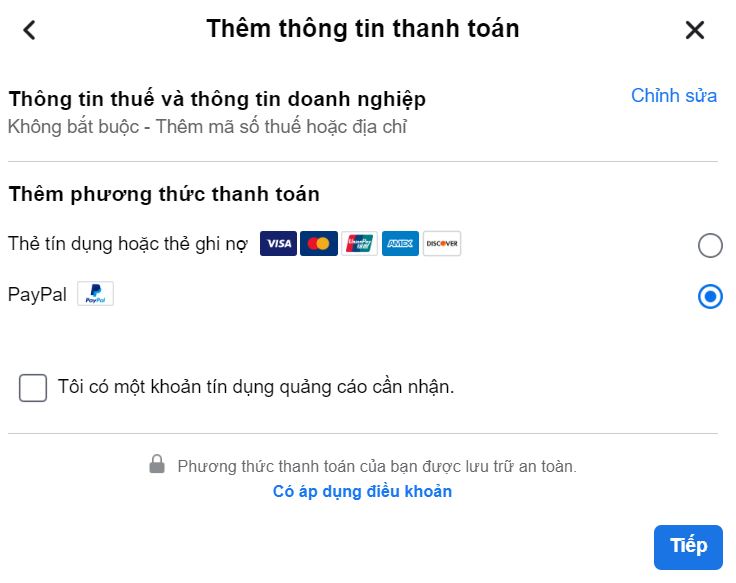 thanh toan paypal