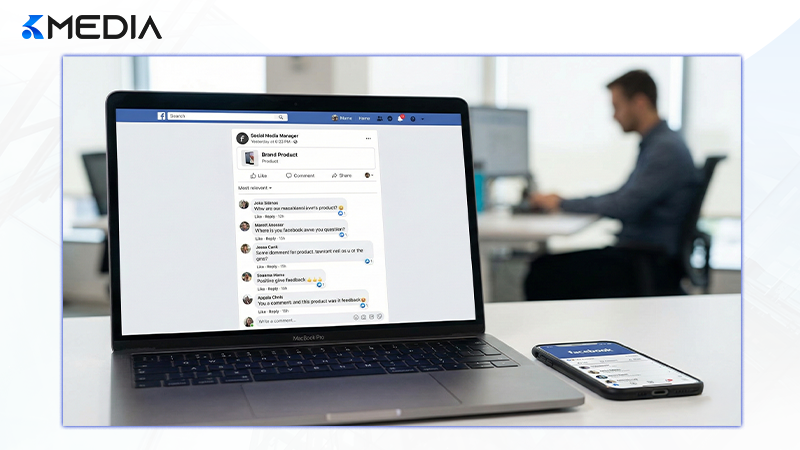 Giao diện bài viết trên Fanpage với các bình luận seeding tự nhiên, đa dạng từ nhiều tài khoản.