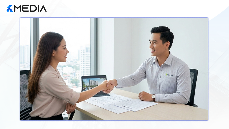 Đội ngũ Kmedia tư vấn chiến lược marketing bất động sản toàn diện