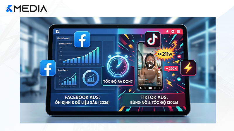 So sánh Facebook Ads và TikTok Ads kênh nào ra đơn nhanh hơn 2026