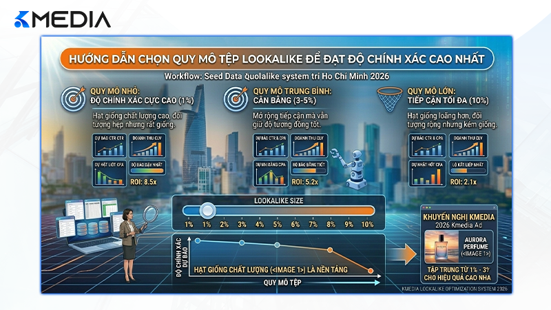 Quy trình thiết lập đối tượng tương tự Lookalike trên bảng điều khiển quảng cáo Meta hiện đại 2026