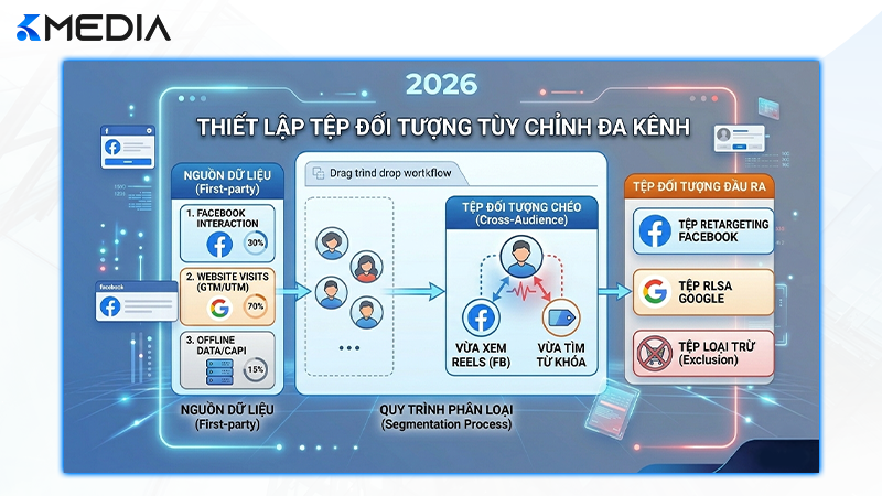 Cách thiết lập tệp đối tượng tùy chỉnh cho chiến dịch tiếp thị lại đa kênh