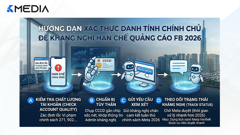 Hướng dẫn xác thực danh tính chính chủ để kháng nghị hạn chế quảng cáo Facebook