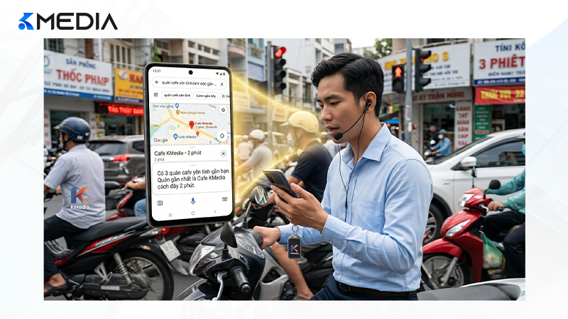 Voice Search Marketing giúp doanh nghiệp hiện diện ngay cả khi khách hàng không rảnh tay