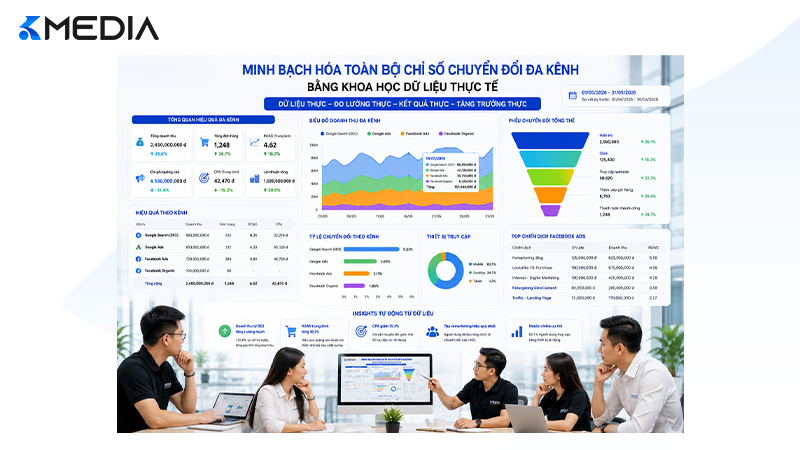 Minh bạch hóa toàn bộ chỉ số chuyển đổi đa kênh bằng khoa học dữ liệu thực tế