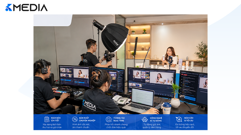 Sự phối hợp nhịp nhàng giữa con người và công nghệ tạo nên một buổi live không góc chết