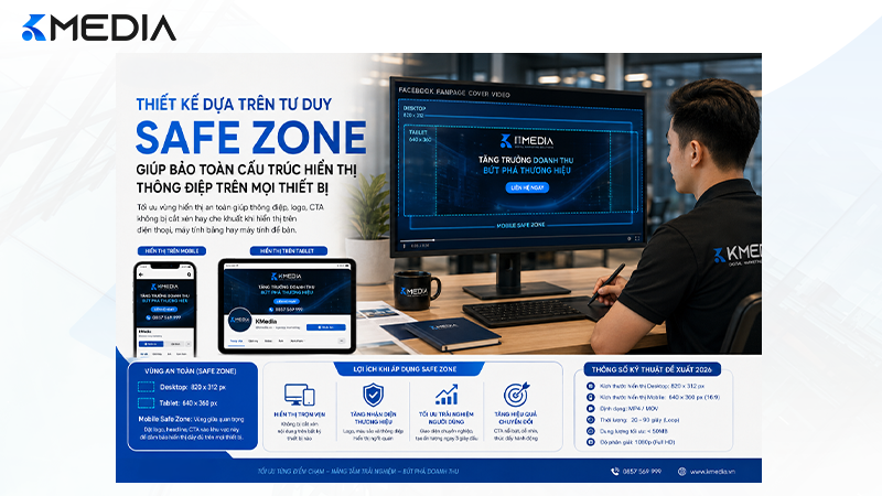 Thiết kế dựa trên tư duy Safe Zone giúp bảo toàn cấu trúc hiển thị thông điệp trên mọi thiết bị