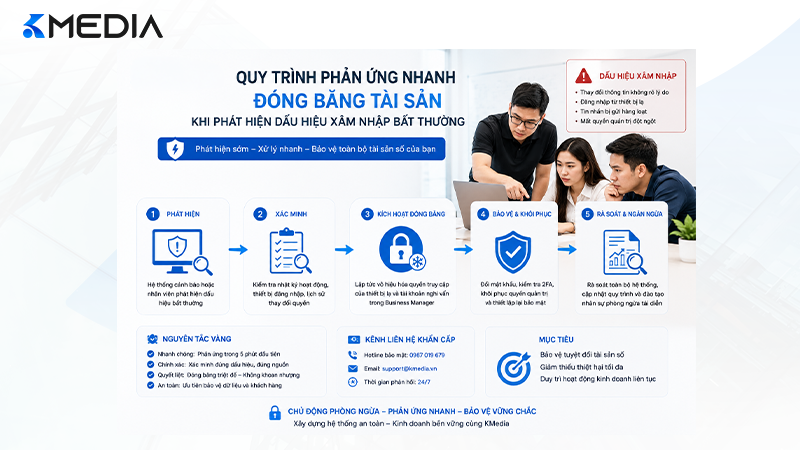 Quy trình phản ứng nhanh đóng băng tài sản khi phát hiện dấu hiệu xâm nhập bất thường