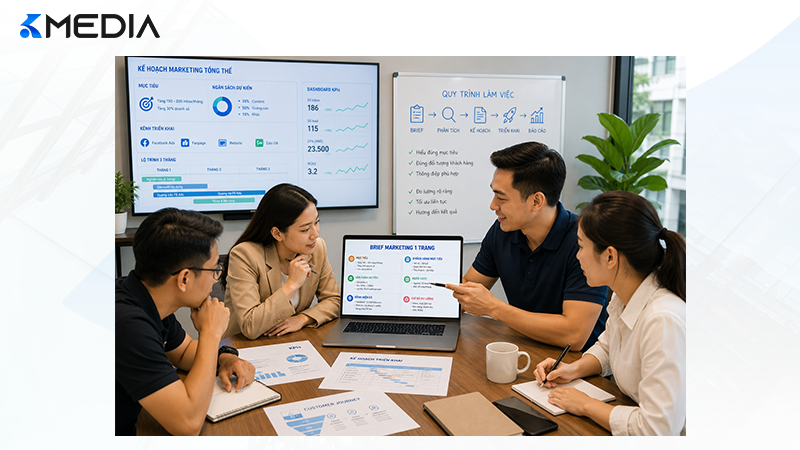 Doanh nghiệp làm việc với agency dựa trên brief marketing rõ ràng