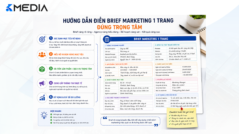 Hướng dẫn điền brief marketing 1 trang đúng trọng tâm