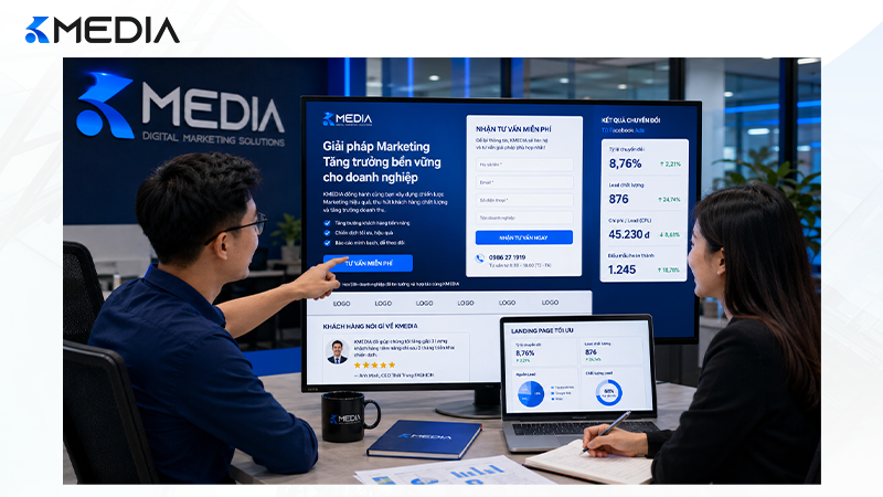 Landing page rõ ràng và dễ sử dụng giúp tăng tỷ lệ chuyển đổi từ quảng cáo thành lead chất lượng.