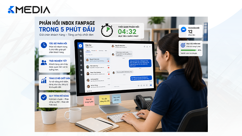 Phản hồi inbox Fanpage trong 5 phút đầu